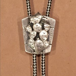 Vintage sterling silver bolo tie by Kit Carson
